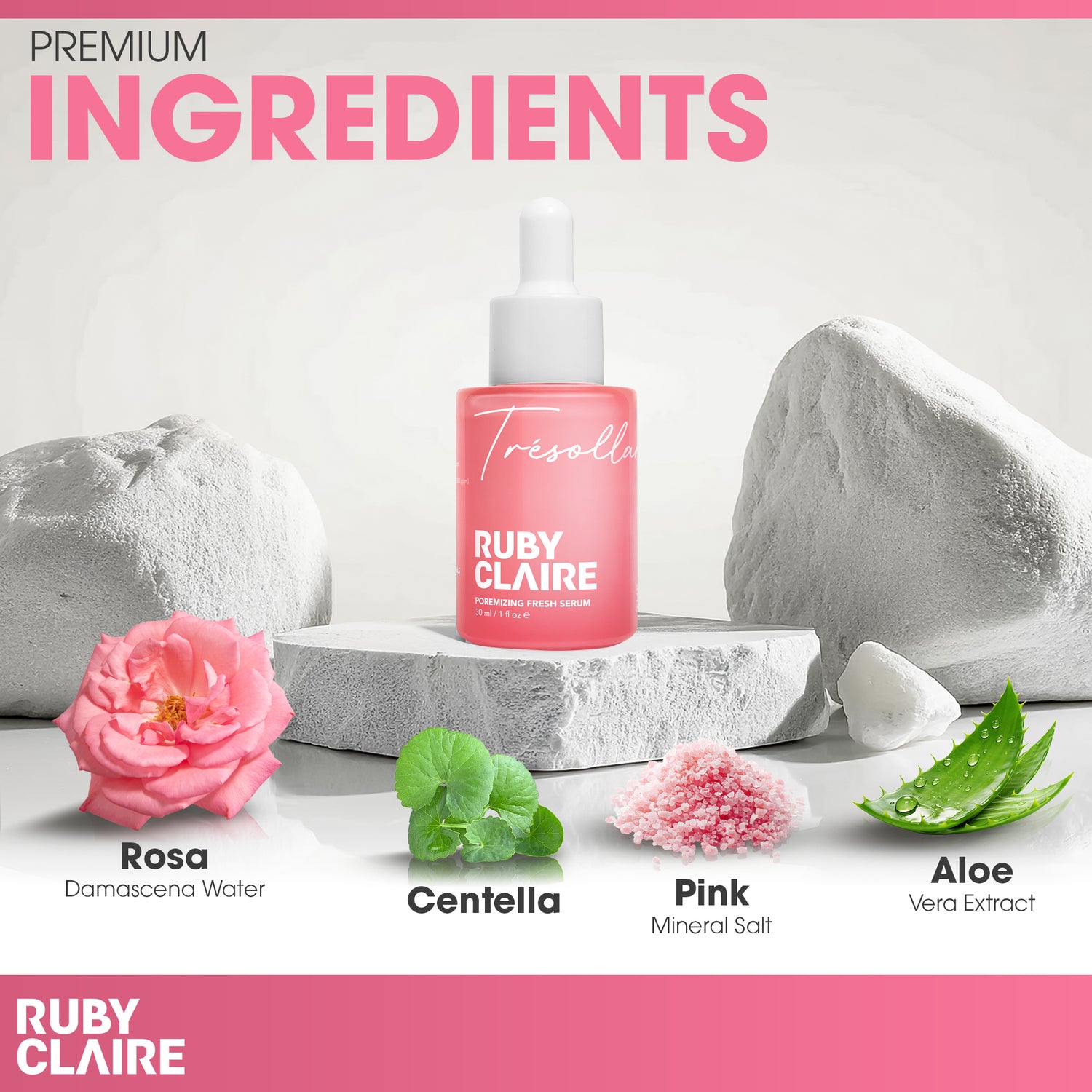 Poremizing Fresh Serum – Pore Minimizing Serum with Rose Water, Peptides & Aloe Vera – 30ml