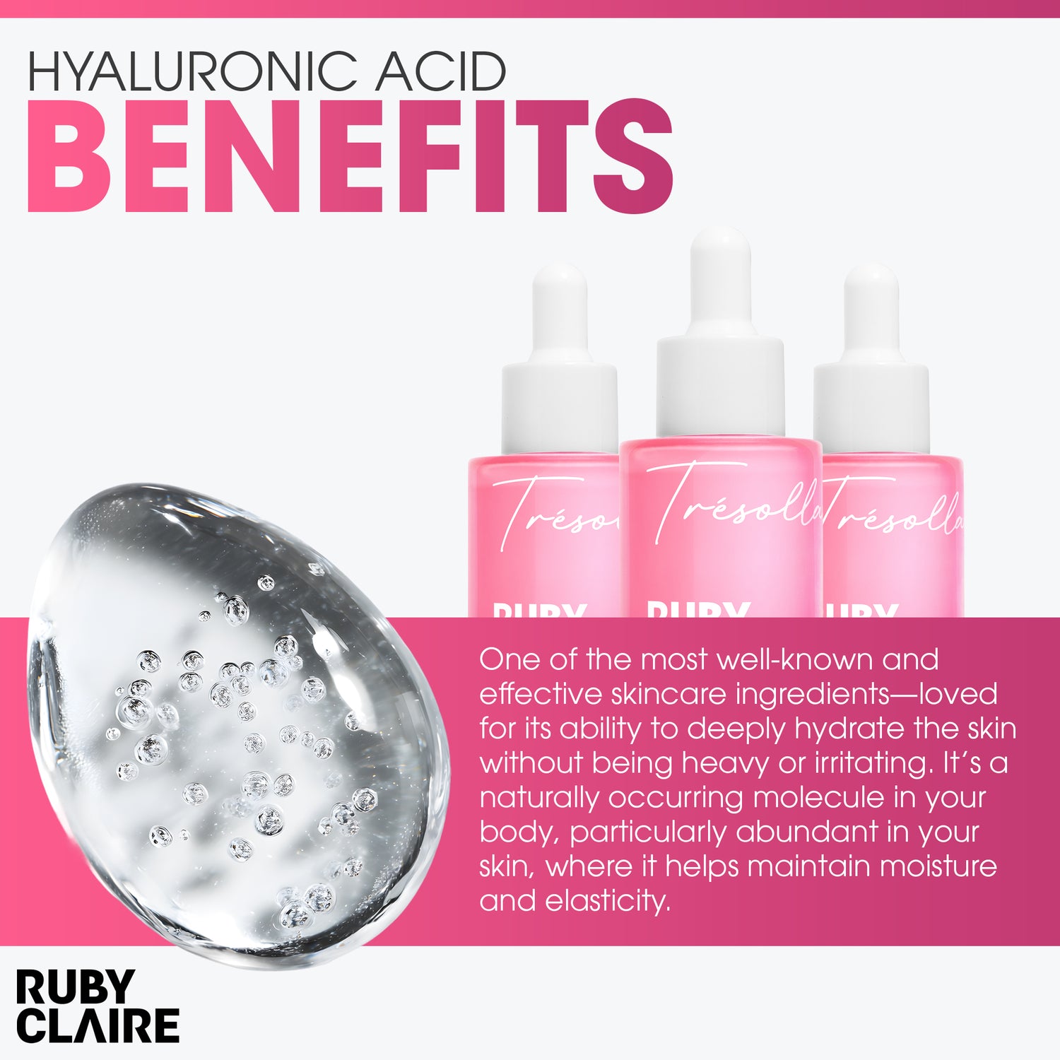 HYDRA PLUMP™ Serum – Hydrating & Plumping Face Serum with 5D Hyaluronic Acid & Panthenol – 30ml