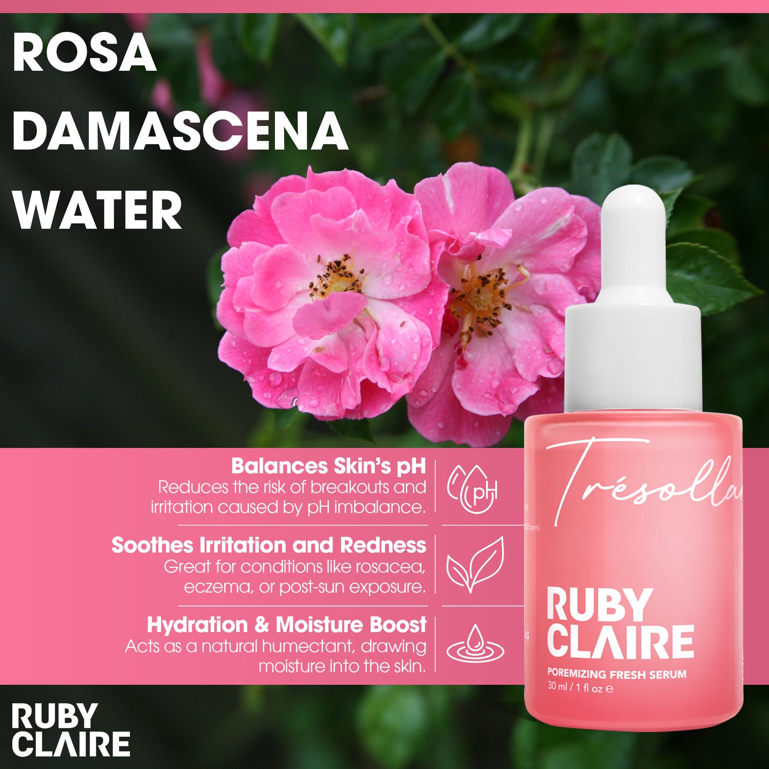 Poremizing Fresh Serum – Pore Minimizing Serum with Rose Water, Peptides & Aloe Vera – 30ml