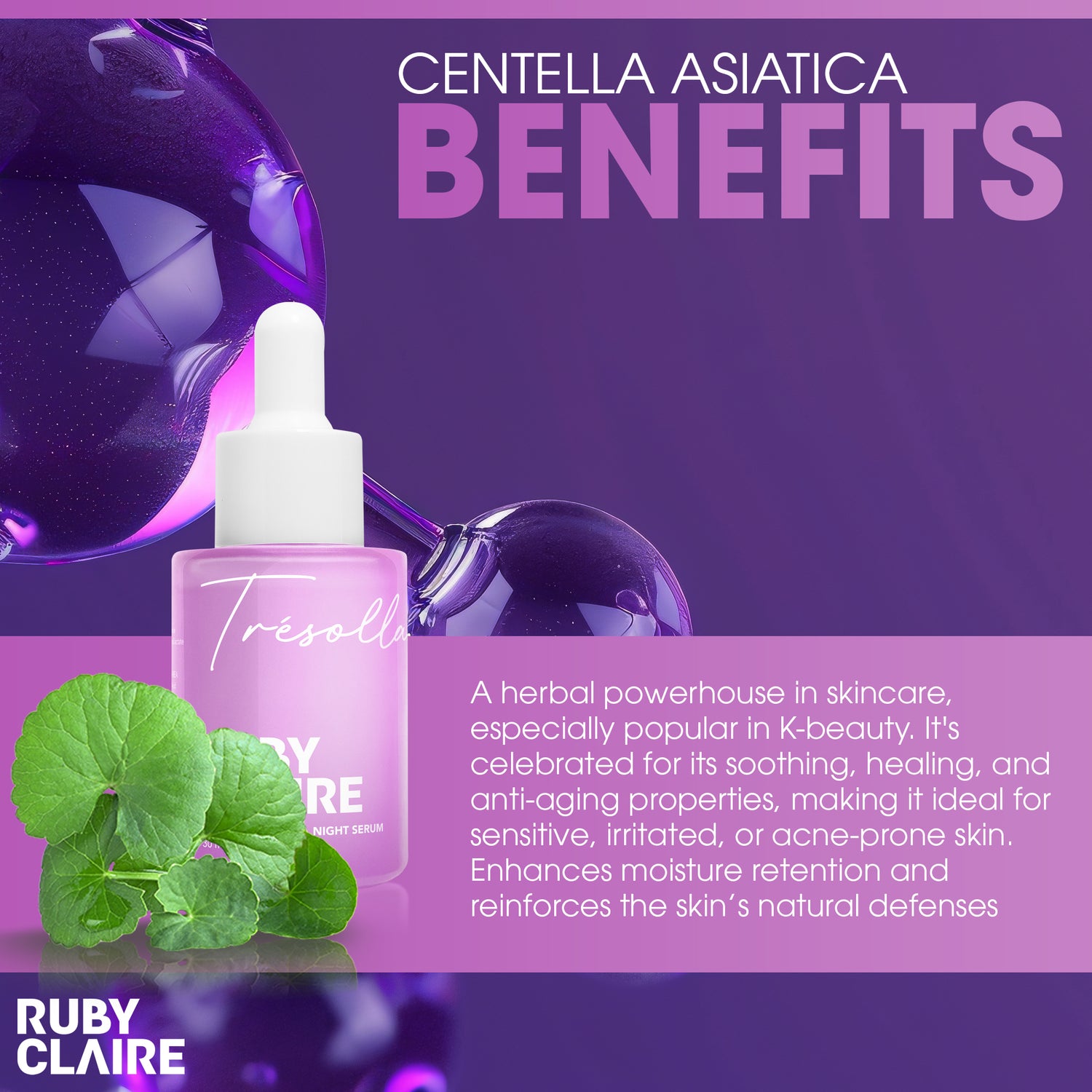 GLOWRESET™ AHA Night Serum – Exfoliating Serum with Glycolic Acid, Fruit AHA & Centella – 30ml