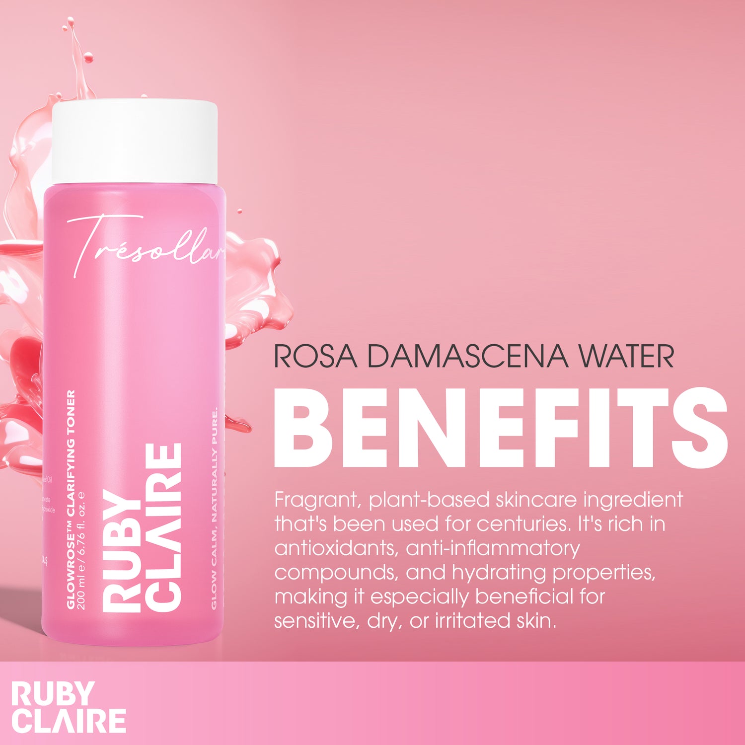 Clarifying Toner – Rose Water Toner for Pore Tightening & Oil Control – 200ml