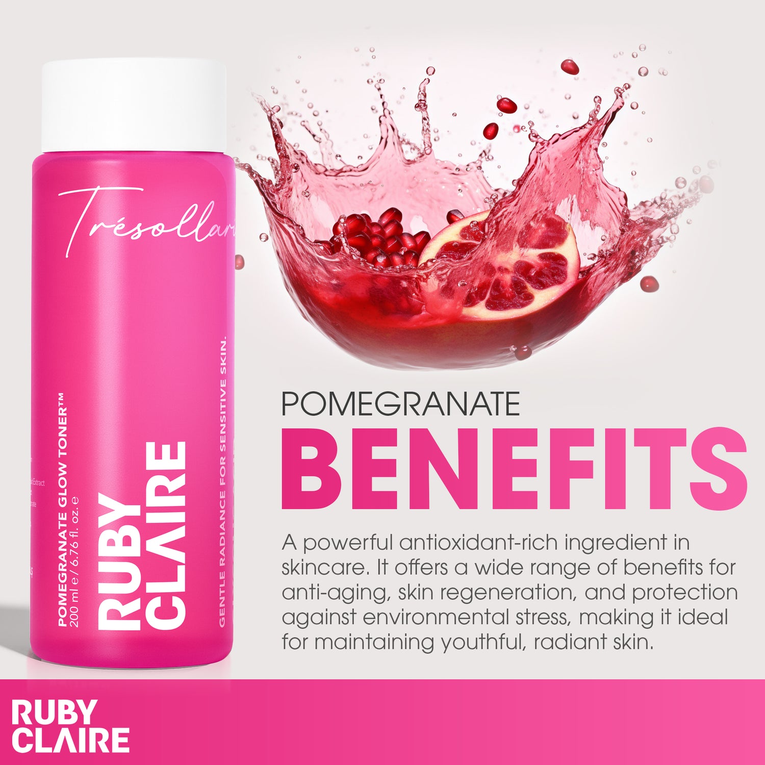 Pomegranate Glow Toner™ – Hydrating & Antioxidant Toner with Pomegranate & Niacinamide – 200ml