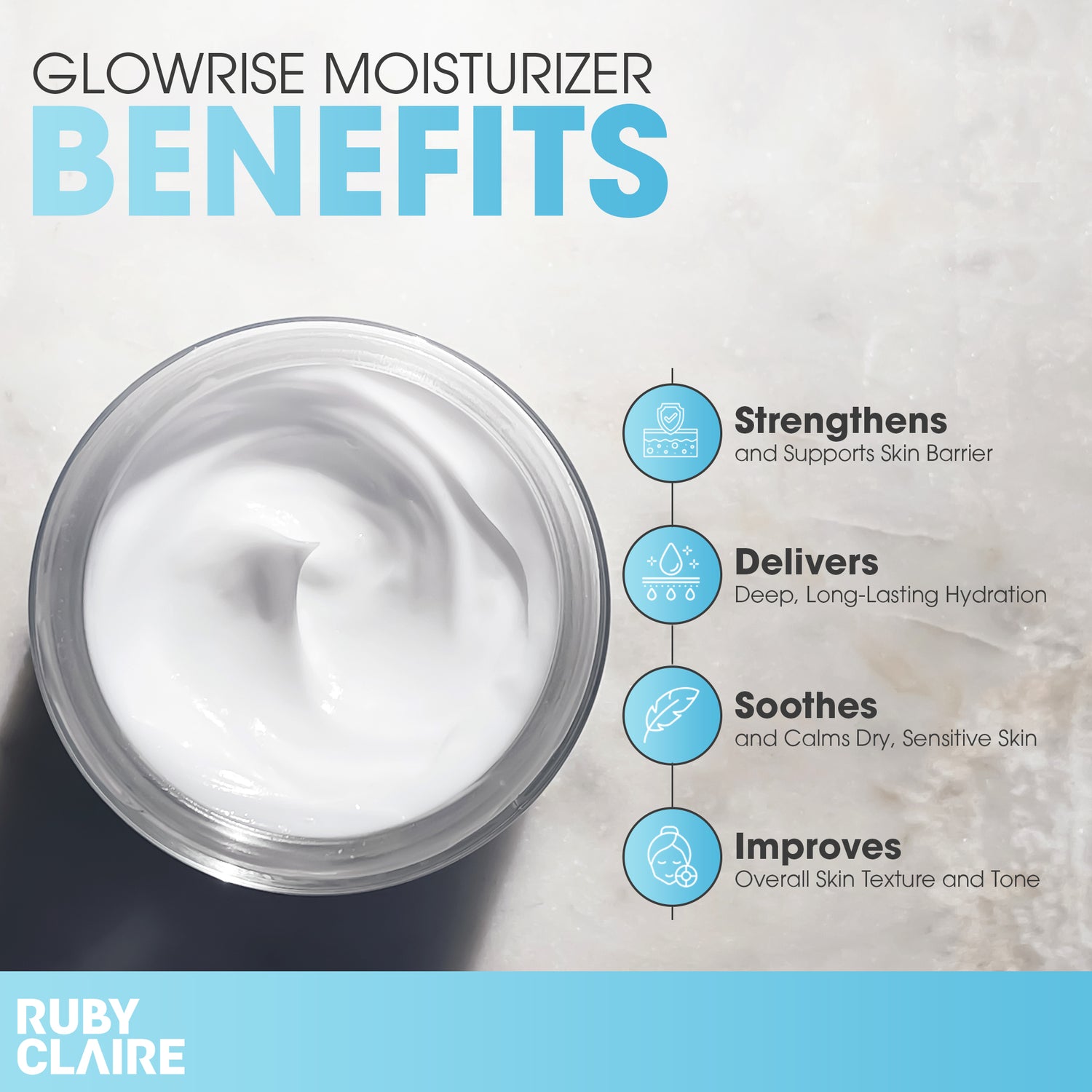 GLOWUP™ Peptide Moisturizer – Anti-Aging Peptide Cream with Hyaluronic Acid & Squalane – 50ml