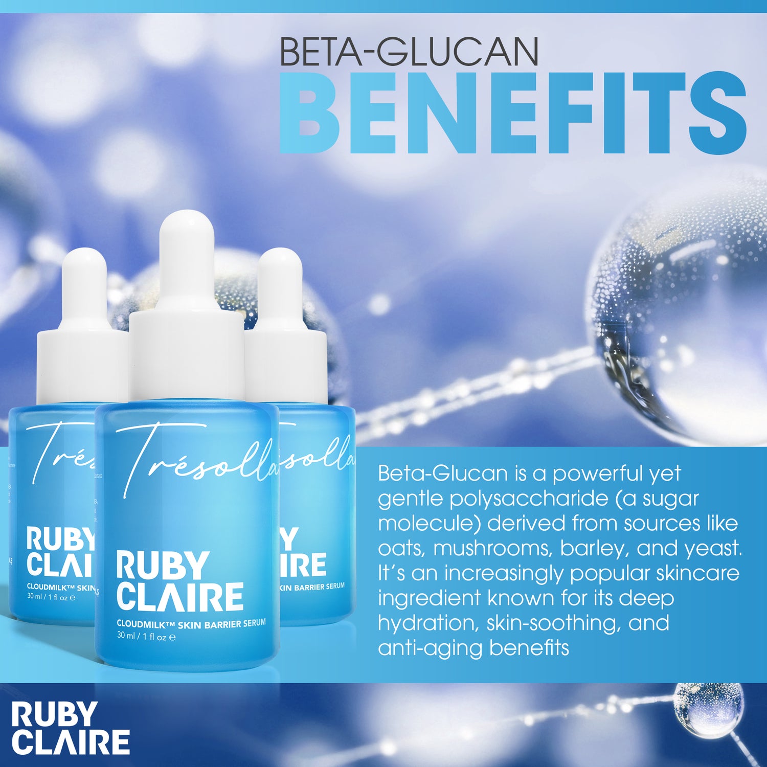 CloudMilk™ Skin Barrier Serum – Ceramide & Hyaluronic Acid Moisturizing Serum – 30ml